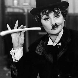 Lucille Ball Dressed As Charlie Chaplin by Ralph Crane