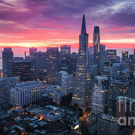 San Francisco Skyline at Sunrise by Hey Engel