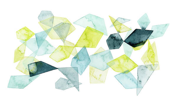 Geometric Watercolor Shapes Wall Art