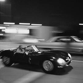 Steve McQueen Driving Sunset Strip by John Dominis
