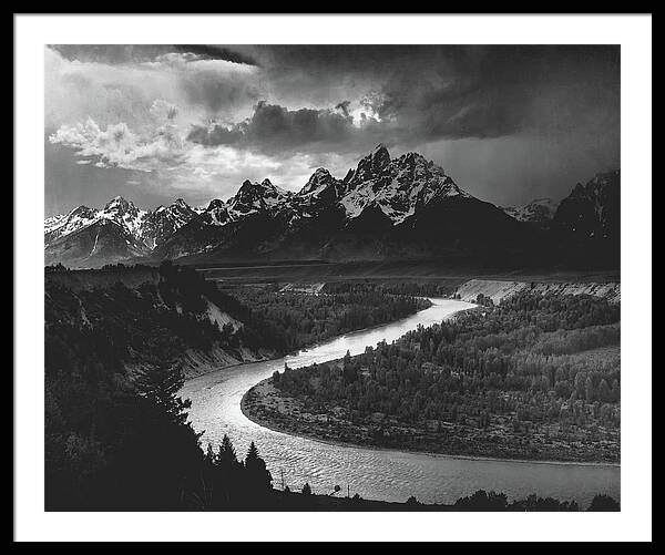 The Tetons and Snake River Framed Print