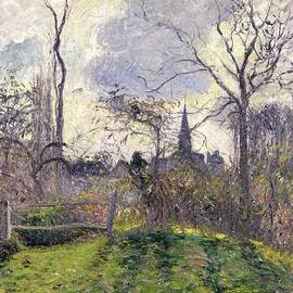 The Bell Tower Of Bazincourt by Camille Pissarro