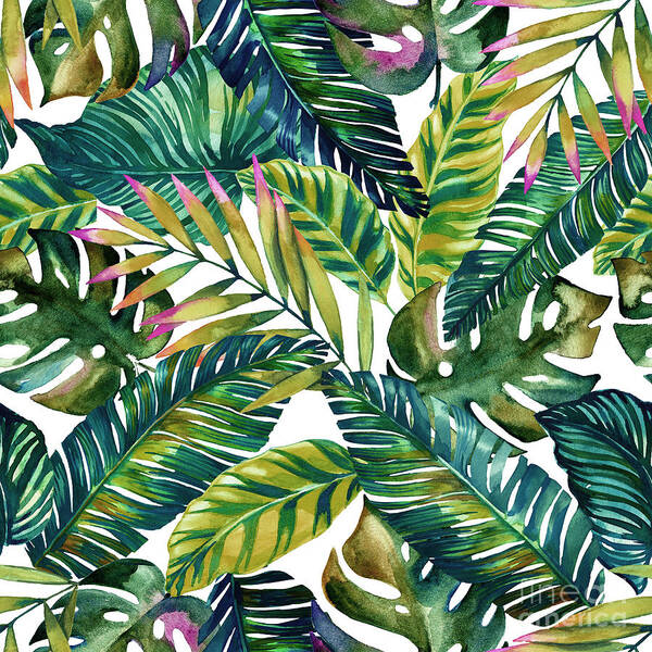 Tropical Leaf Pattern Wall Art