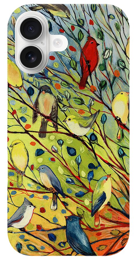 Colorful Birds on a Branch iPhone Case