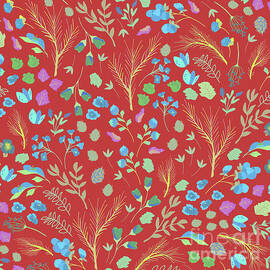 Flower and Twigs Pattern by Amanda Jane