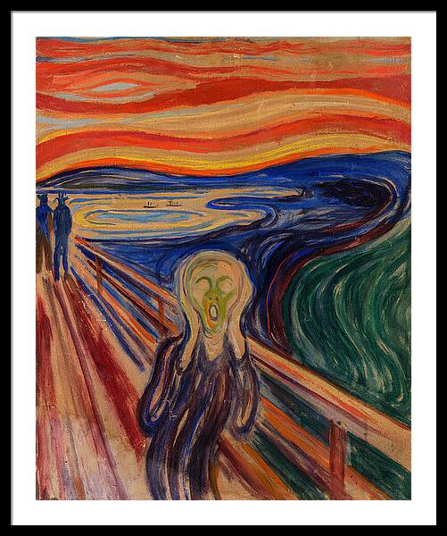 The Scream by Edvard Munch Framed Print