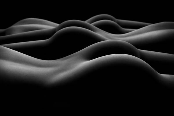 Sensual Waves in Black and White Wall Art