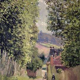 A Road in Louveciennes by Alfred Sisley