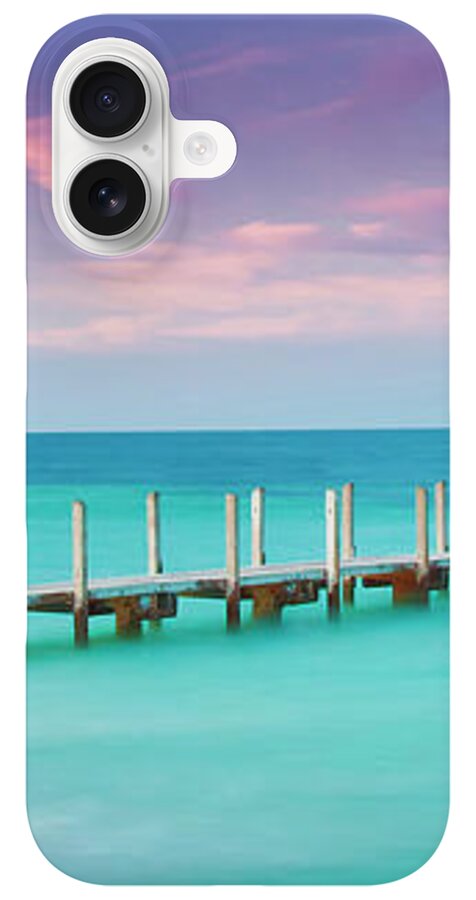 Tranquil Ocean Pier at Sunset iPhone Case