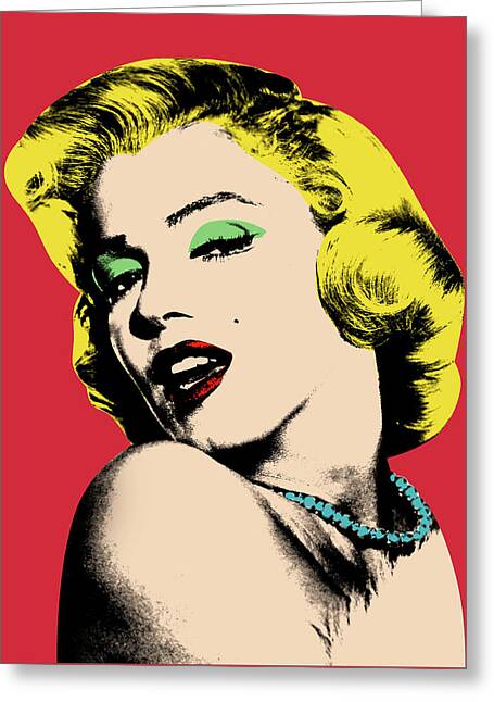 Pop Art Portrait of Marilyn Monroe Greeting Card