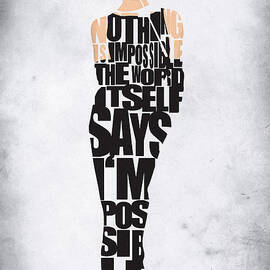 Audrey Hepburn Typography Poster by Inspirowl Design