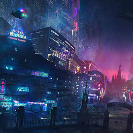 Barcelona Smoke and Neons Sant Pau i La Sagrada Familia by Guillem H Pongiluppi