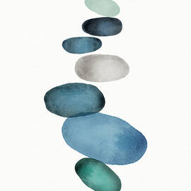Beach Stones 1- Art by Linda Woods by Linda Woods