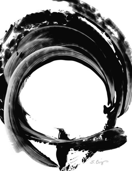 Abstract Wall Art featuring the painting Black Magic 304 By Sharon Cummings by Sharon Cummings