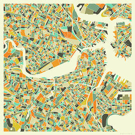 BOSTON MAP 1 by Jazzberry Blue