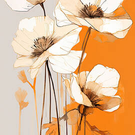 Burnt Orange Wall Art by Lourry Legarde