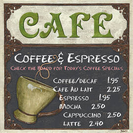Cafe Chalkboard by Debbie DeWitt