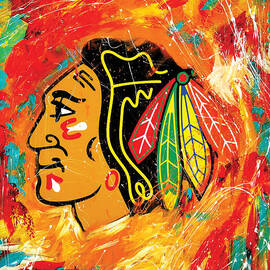 Chicago Blackhawks logo by Elliott Aaron From