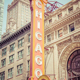 Chicago Theatre Retro Vintage Picture by Paul Velgos