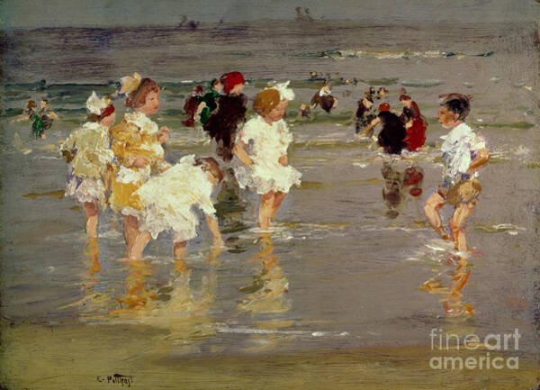Children Playing at the Seaside Wall Art