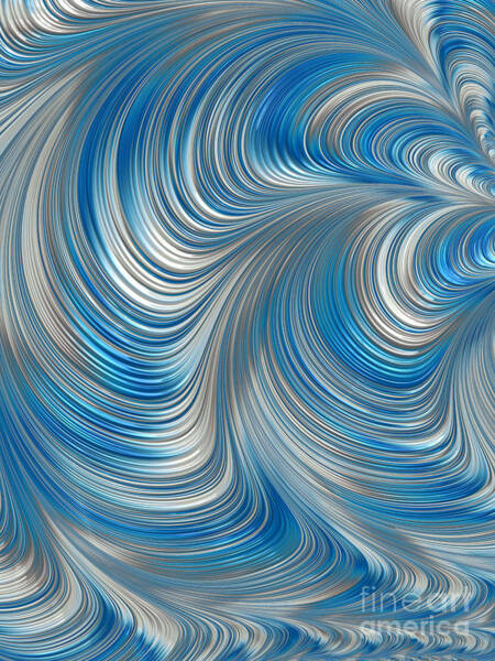 Blue and Gray Swirling Patterns Wall Art