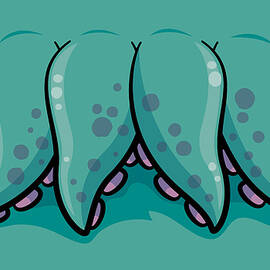 Cthulhu Monster Tentacle Mouth by John Schwegel