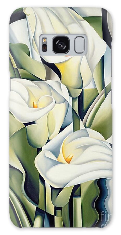 Modern Calla Lilies Abstraction Galaxy Case