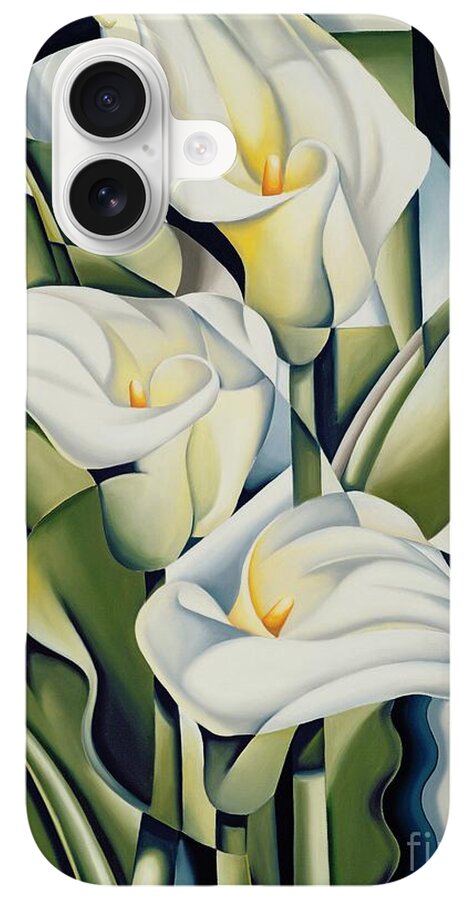 Modern Calla Lilies Abstraction iPhone Case