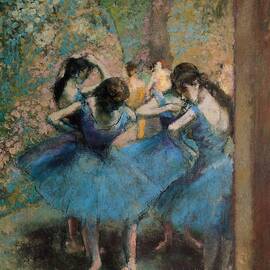 Dancers in blue by Edgar Degas
