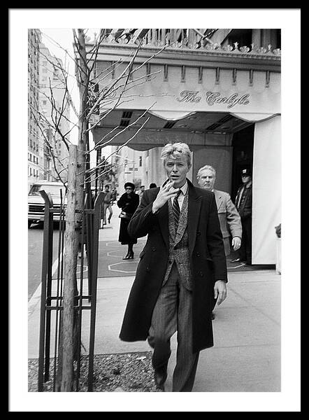 Famous Musician Walking in New York Framed Print