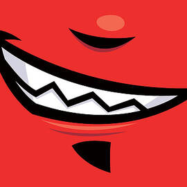 Devilish Grin Cartoon Mouth by John Schwegel