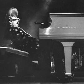 Elton John Sings At A Concert At by New York Daily News Archive