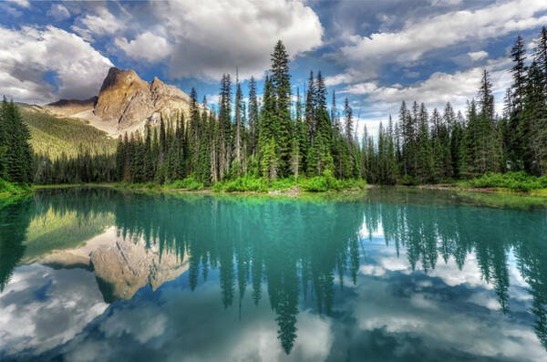 Serene Mountain Lake Reflection Wall Art