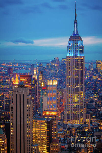 Spectacular New York Skyline at Dusk Wall Art