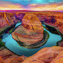 Fire in the Hole - Horseshoe Bend - Page Arizona by Gregory Ballos