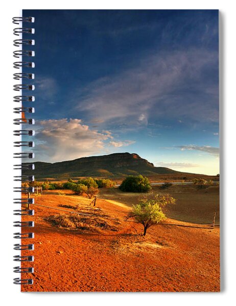 Serene Desert Landscape at Sunset Spiral Notebook