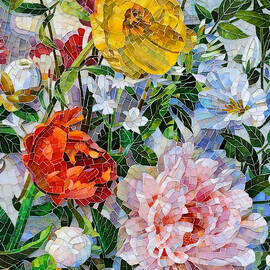 Flower mosaic by Mia Tavonatti