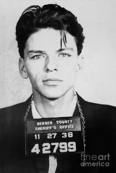 Frank Sinatra Mugshot 1938 Wall Art
