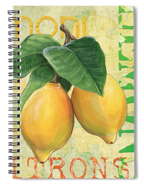 Vibrant Lemon Pair Spiral Notebook