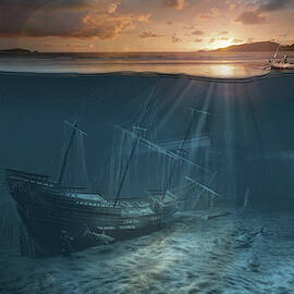Ghost ship series Pirate shipwreck by George Grie