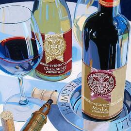 Hampden Sydney Red and White Number One by Christopher Mize