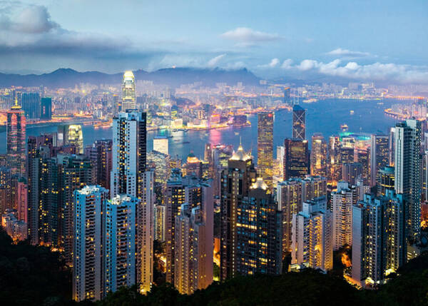 Hong Kong Skyline at Dusk Wall Art