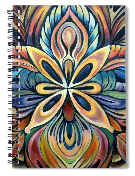 Vibrant Floral Abstract Spiral Notebook