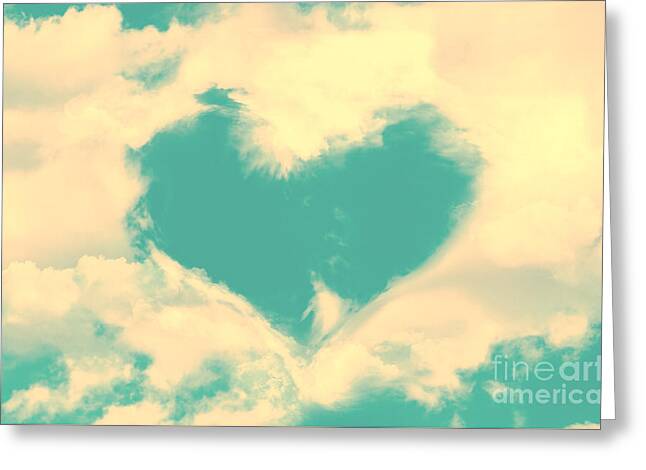 Heart-Shaped Cloud in the Sky Greeting Card