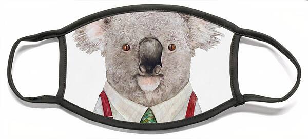 Dapper Koala in Business Attire Face Mask
