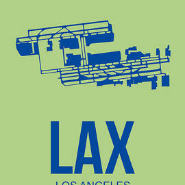 LAX Airport Poster 1 by Naxart Studio