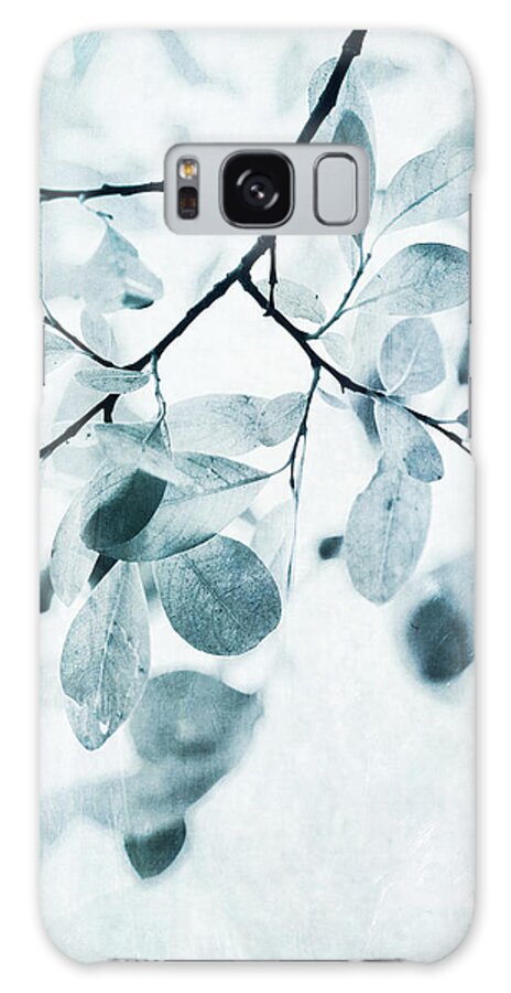 Dusty Blue Leaves on Branch Galaxy Case
