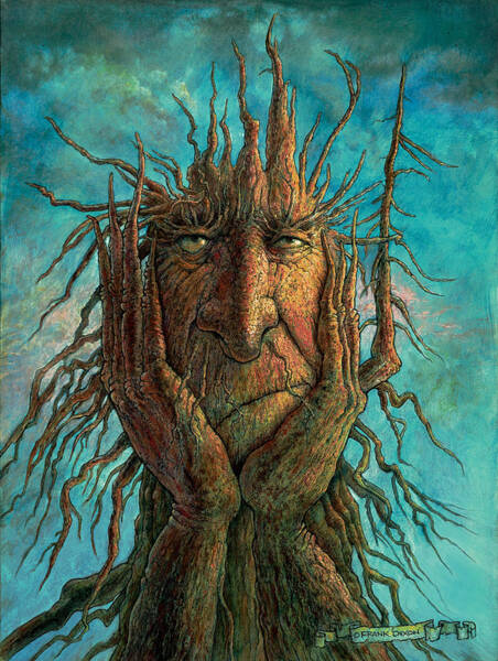 Contemplative Tree Creature Wall Art