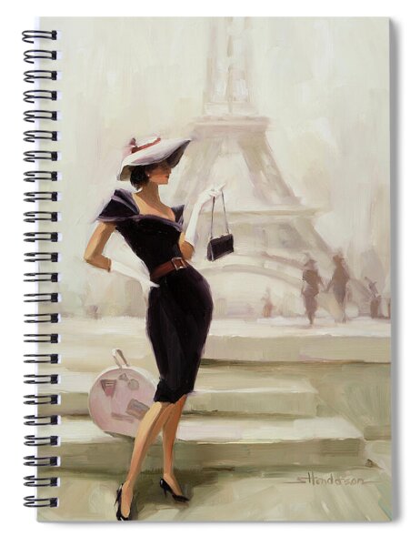 Chic Woman in Paris Spiral Notebook