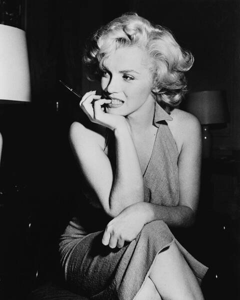 Marilyn Monroe in Thoughtful Pose Wall Art